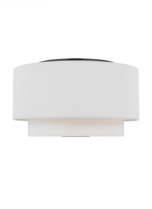 Visual Comfort Studio Sawyer 3 Light Flush Mount Midnight Black