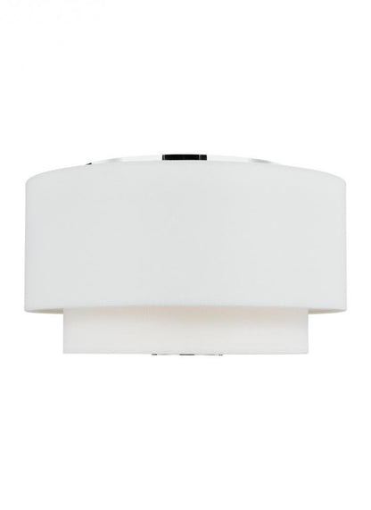 Visual Comfort Studio Sawyer 3 Light Flush Mount Polished Nickel