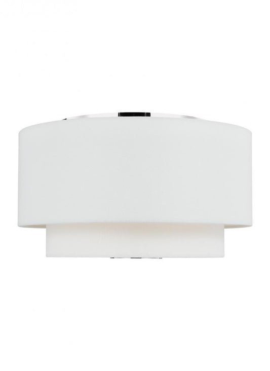 Visual Comfort Studio Sawyer 3 Light Flush Mount Polished Nickel