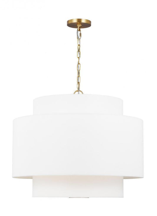Visual Comfort Studio Sawyer 3 Light Pendant Burnished Brass