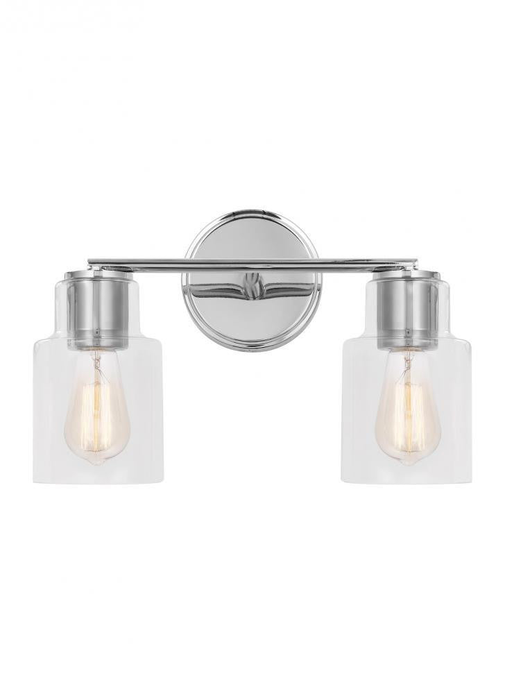 Visual Comfort Studio Sayward 2 Light Bath Wall Sconce Chrome