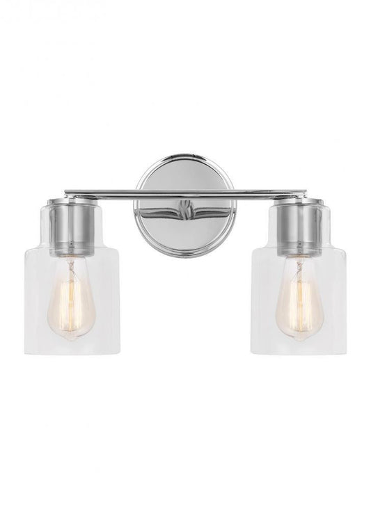 Visual Comfort Studio Sayward 2 Light Bath Wall Sconce Chrome