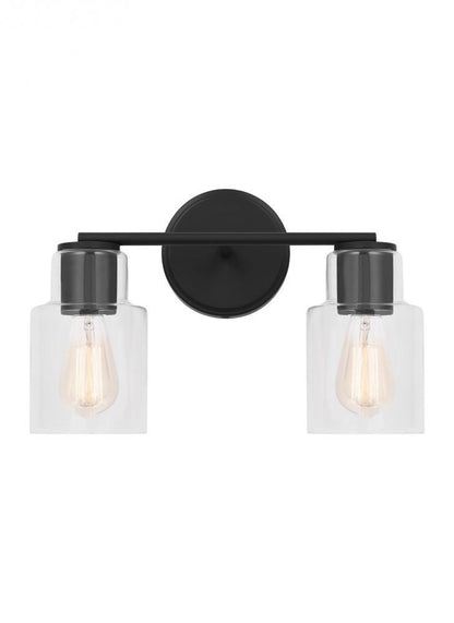 Visual Comfort Studio Sayward 2 Light Bath Wall Sconce Midnight Black