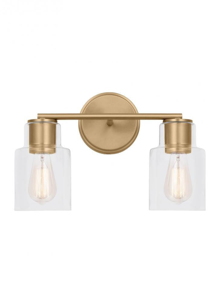 Visual Comfort Studio Sayward 2 Light Bath Wall Sconce Satin Brass