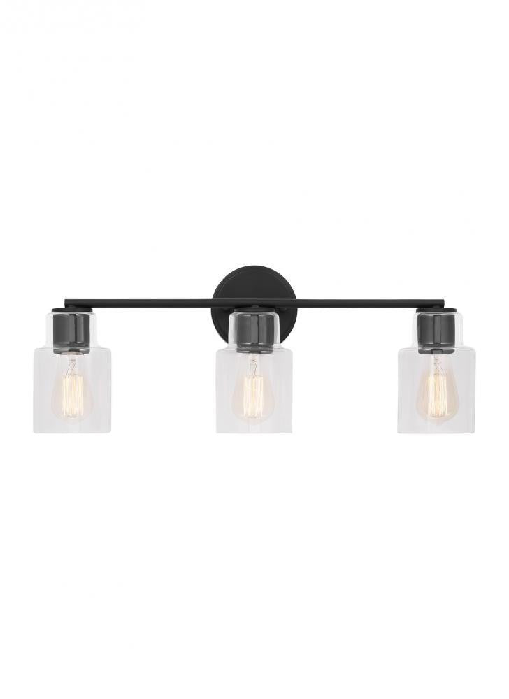 Visual Comfort Studio Sayward 3 Light Bath Wall Sconce Midnight Black