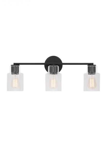 Visual Comfort Studio Sayward 3 Light Bath Wall Sconce Midnight Black