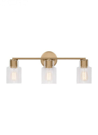 Visual Comfort Studio Sayward 3 Light Bath Wall Sconce Satin Brass