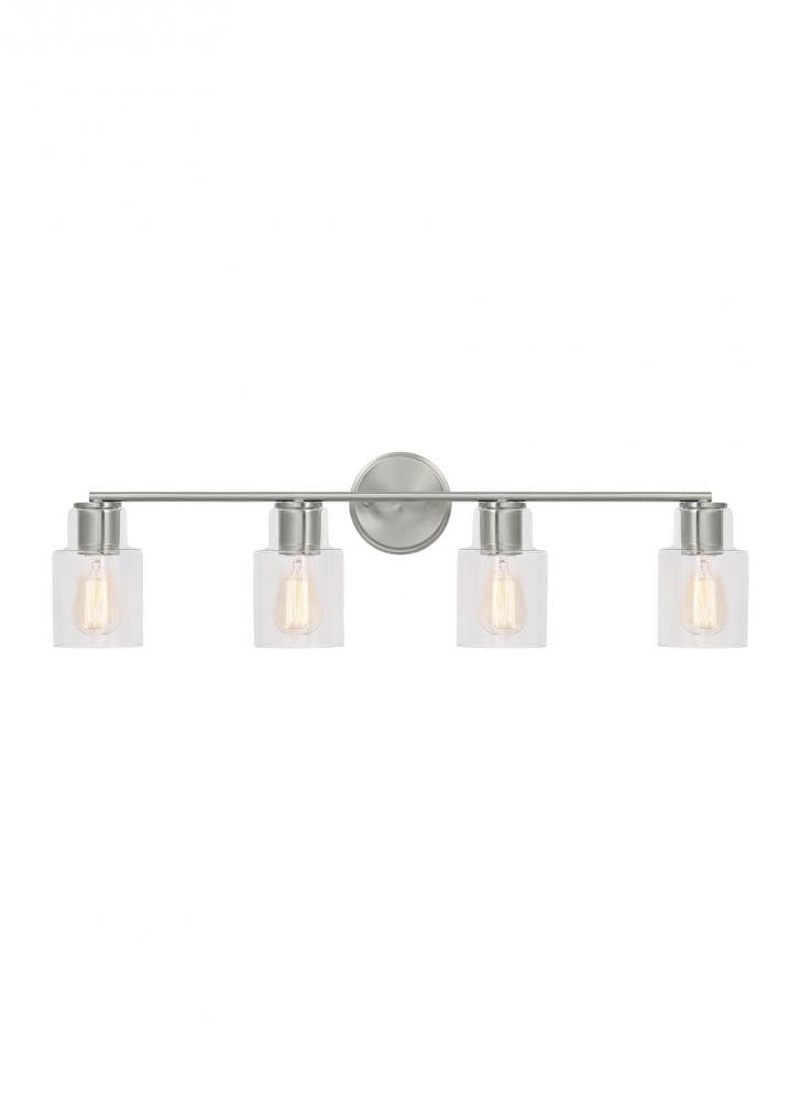 Visual Comfort Studio Sayward 4 Light Bath Wall Sconce Brushed Steel