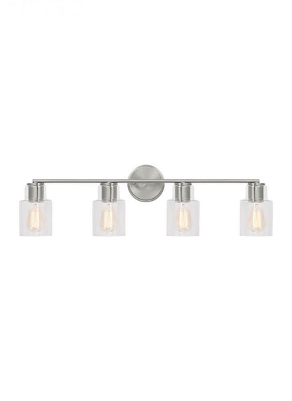 Visual Comfort Studio Sayward 4 Light Bath Wall Sconce Brushed Steel