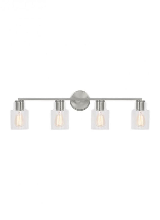 Visual Comfort Studio Sayward 4 Light Bath Wall Sconce Brushed Steel