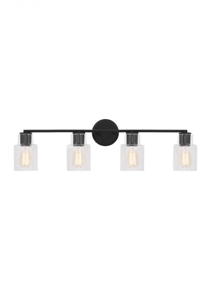 Visual Comfort Studio Sayward 4 Light Bath Wall Sconce Midnight Black