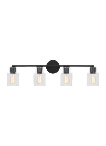 Visual Comfort Studio Sayward 4 Light Bath Wall Sconce Midnight Black