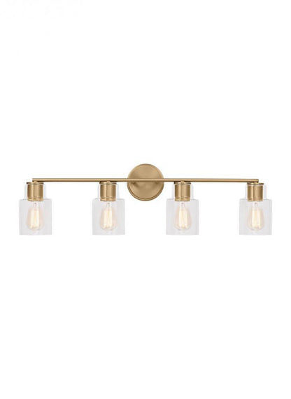 Visual Comfort Studio Sayward 4 Light Bath Wall Sconce Satin Brass