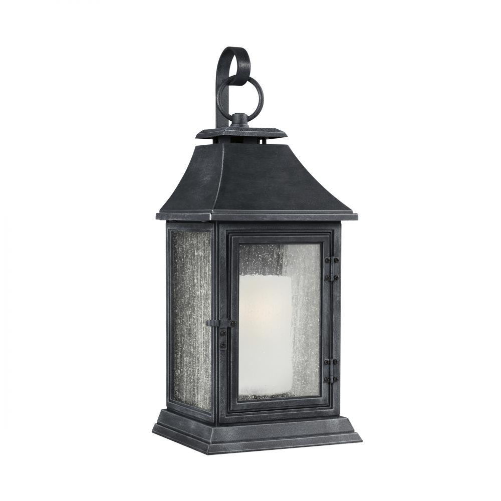 Visual Comfort Studio Shepherd Small Lantern Dark Weathered Zinc