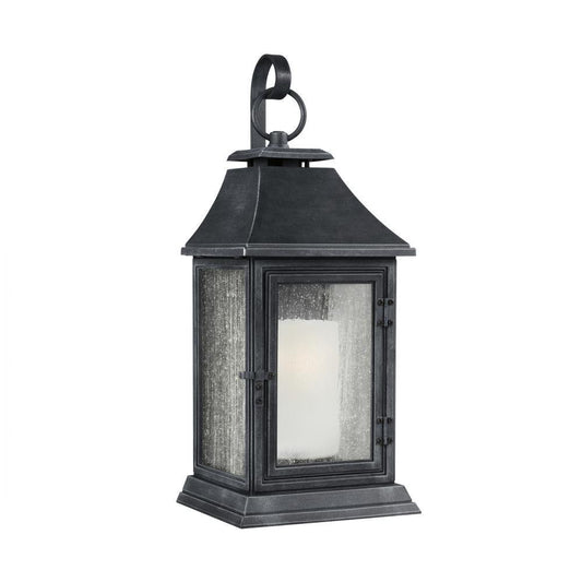 Visual Comfort Studio Shepherd Small Lantern Dark Weathered Zinc