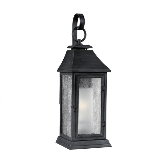 Visual Comfort Studio Shepherd Large Lantern Dark Weathered Zinc