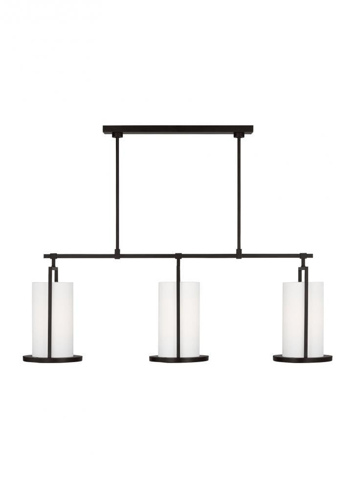 Visual Comfort Studio Sherwood Large Linear Chandelier Aged Iron