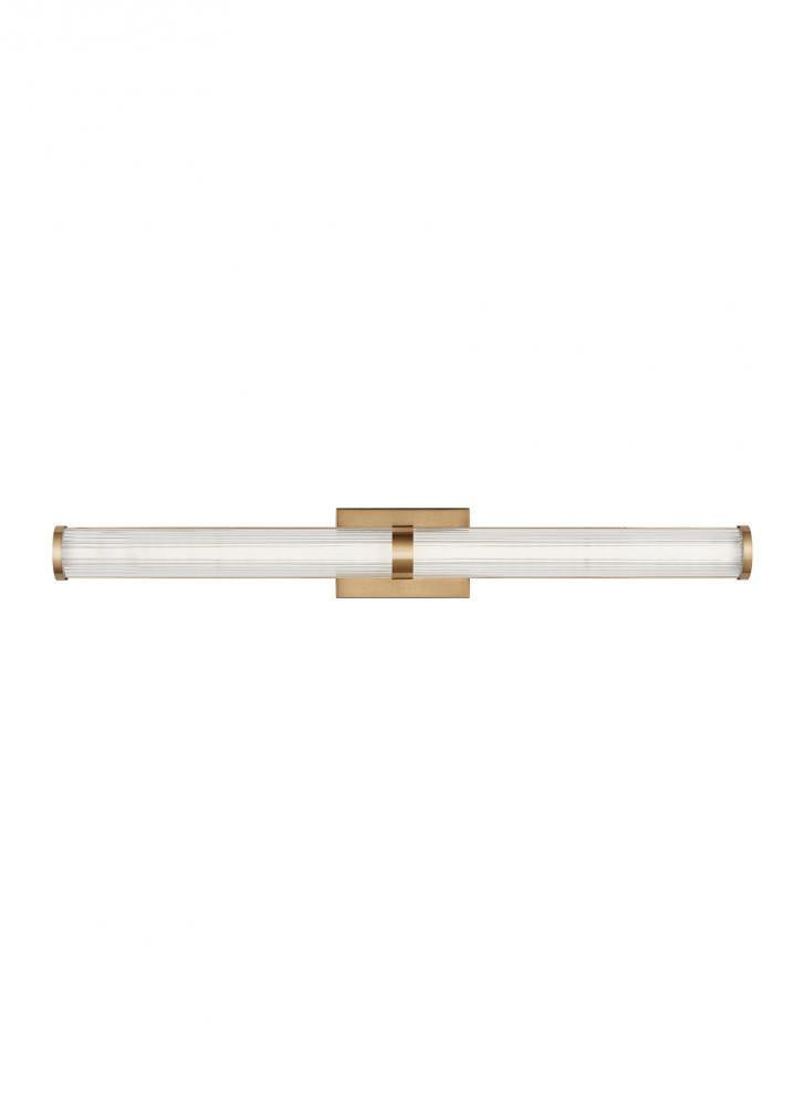 Visual Comfort Studio Syden Large LED Bath Wall Sconce Satin Brass