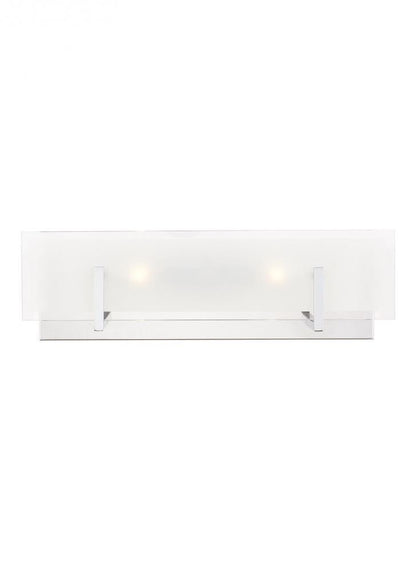 Visual Comfort Studio Syll 2 Light LED Bath Wall Sconce Chrome