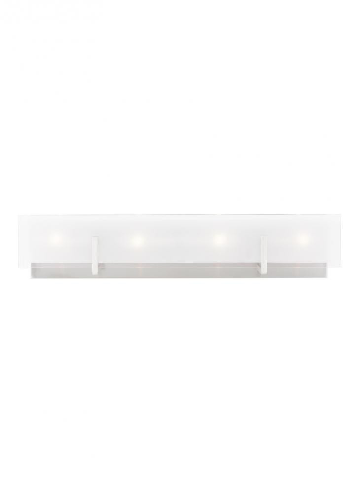 Visual Comfort Studio Syll 4 Light LED Bath Wall Sconce Brushed Nickel