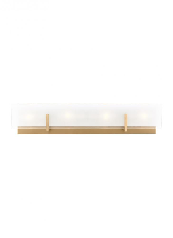 Visual Comfort Studio Syll 4 Light Bath Wall Sconce Satin Brass