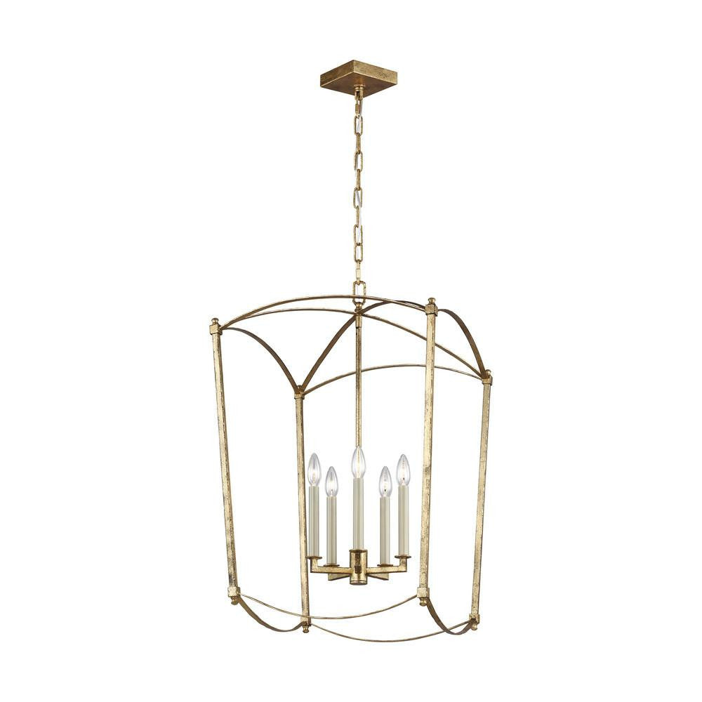 Visual Comfort Studio Thayer 5 Light Large Lantern Antique Gild