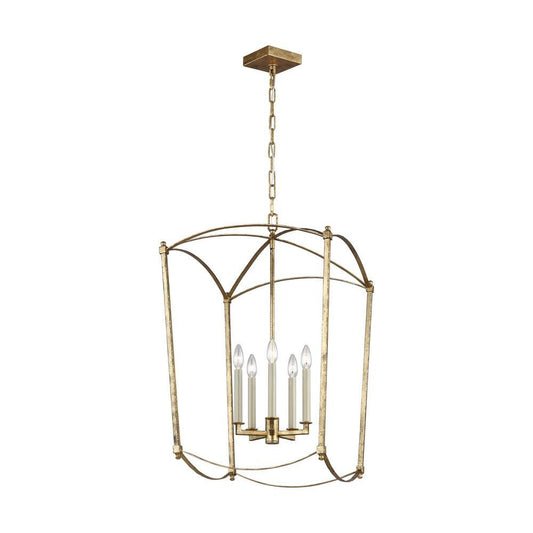 Visual Comfort Studio Thayer 5 Light Large Lantern Antique Gild