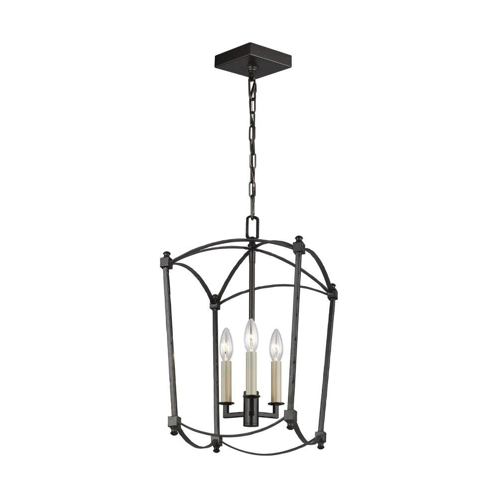 Visual Comfort Studio Thayer 3 Light Mini Lantern Smith Steel