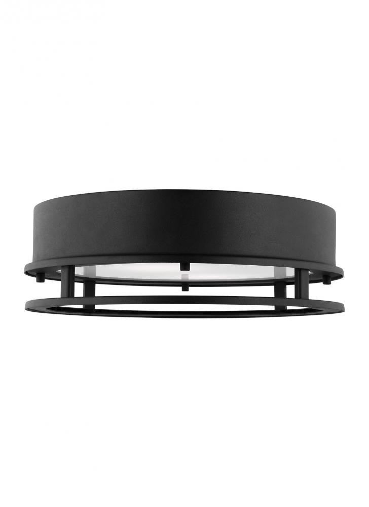 Visual Comfort Studio Union 2 Light LED Outdoor Flush Mount Black