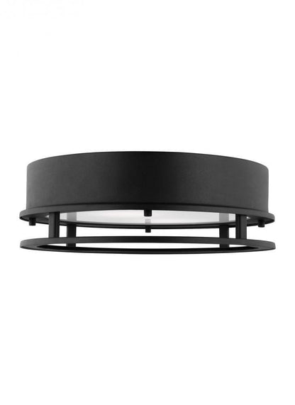 Visual Comfort Studio Union 2 Light LED Outdoor Flush Mount Black