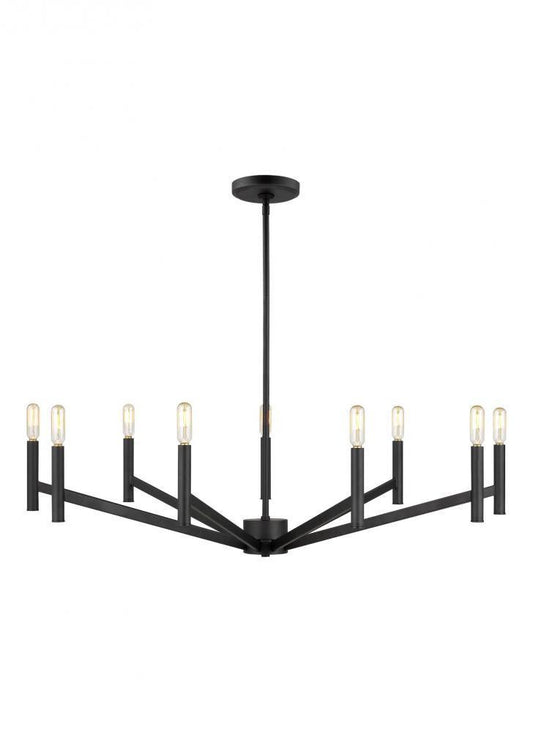 Visual Comfort Studio Vector 9 Light Chandelier Midnight Black