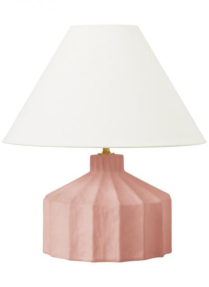 Visual Comfort Studio Veneto Small LED Table Lamp Dusty Rose
