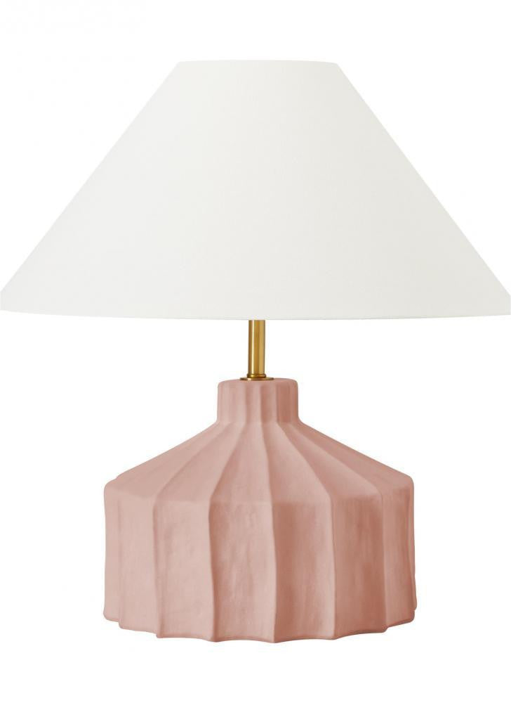 Visual Comfort Studio Veneto Medium LED Table Lamp Dusty Rose
