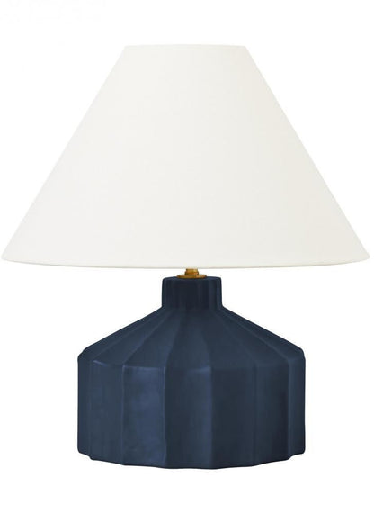 Visual Comfort Studio Veneto Small LED Table Lamp Matte Medium Blue Wash
