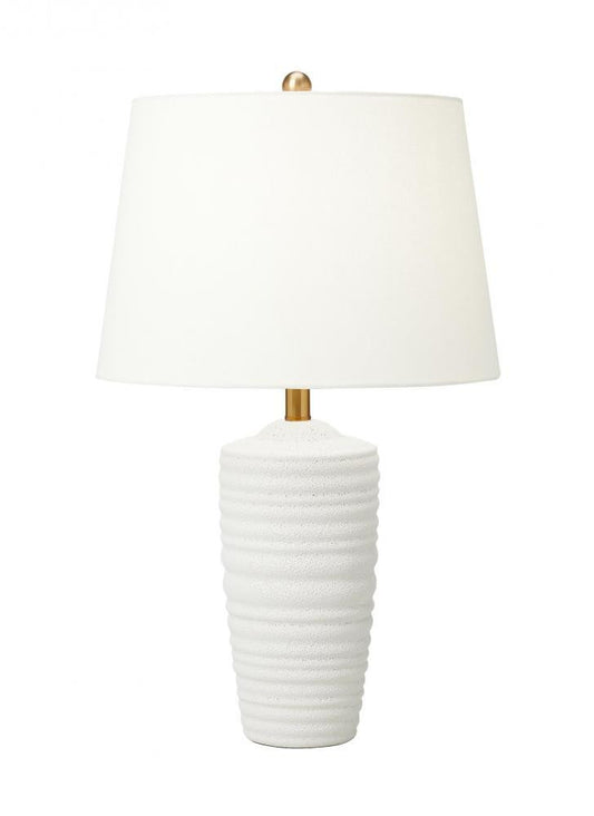 Visual Comfort Studio Waveland LED Table Lamp Porous White