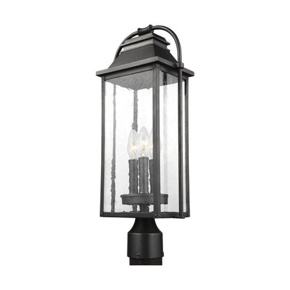 Visual Comfort Studio Wellsworth 3 Light Post Lantern Antique Bronze