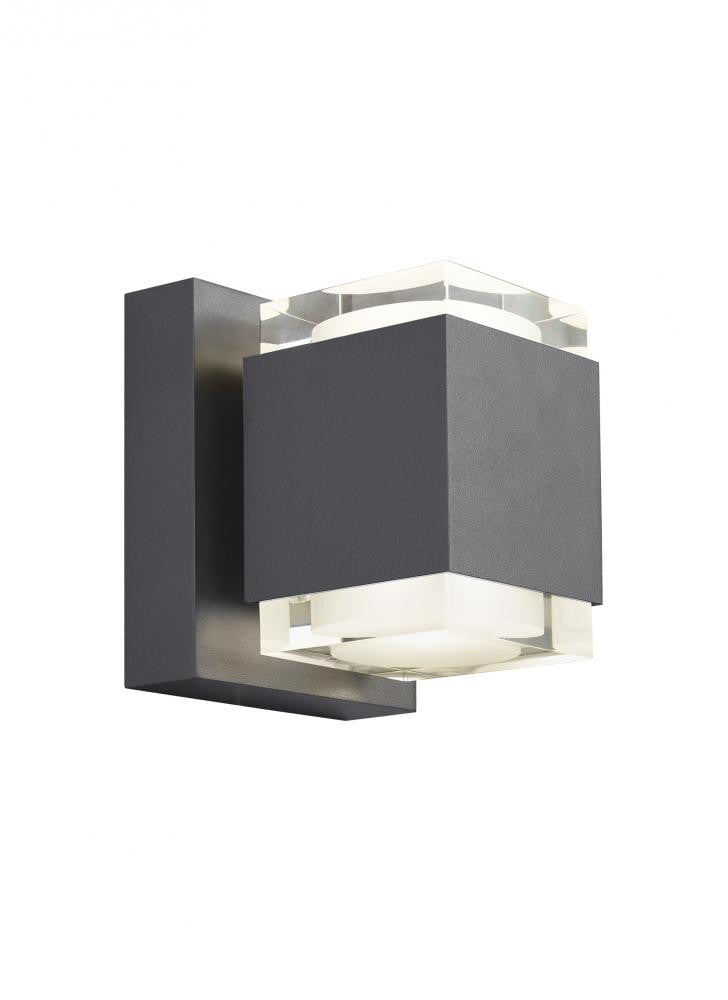 Visual Comfort Modern Voto Outdoor Wall Sconce Black, Charcoal
