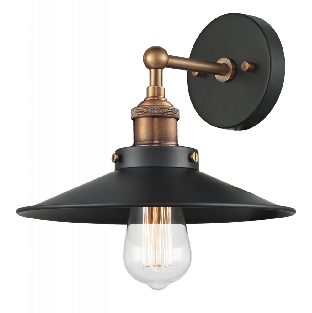 Matteo Lighting Bulstrodes Workshop Conic Wall Sconce Aged Brass