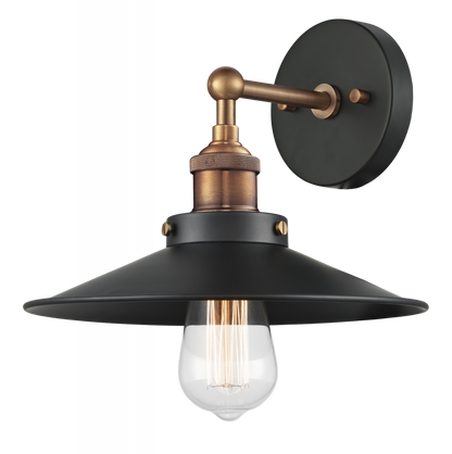 Matteo Lighting Bulstrodes Workshop Conic Wall Sconce Aged Brass