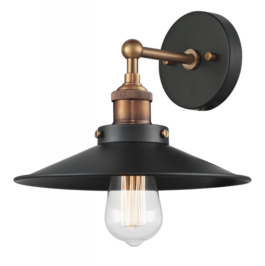 Matteo Lighting Bulstrodes Workshop Conic Wall Sconce Aged Brass