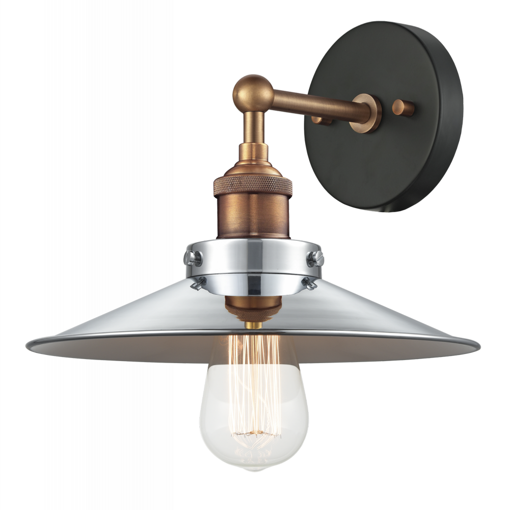 Matteo Lighting Bulstrodes Workshop Conic Wall Sconce Aged Brass