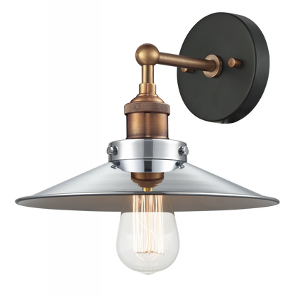 Matteo Lighting Bulstrodes Workshop Conic Wall Sconce Aged Brass