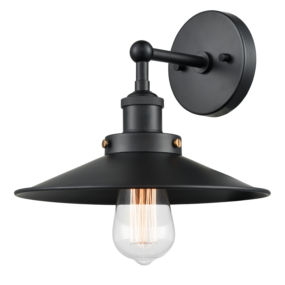 Matteo Lighting Bulstrodes Workshop Conic Wall Sconce Black