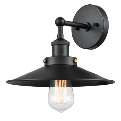 Matteo Lighting Bulstrodes Workshop Conic Wall Sconce Black