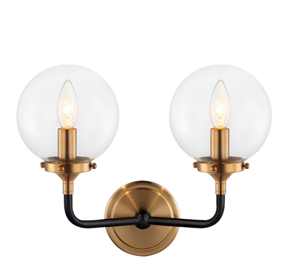 Matteo Lighting Particles 2-Light Vanity Brass, Aged Brass