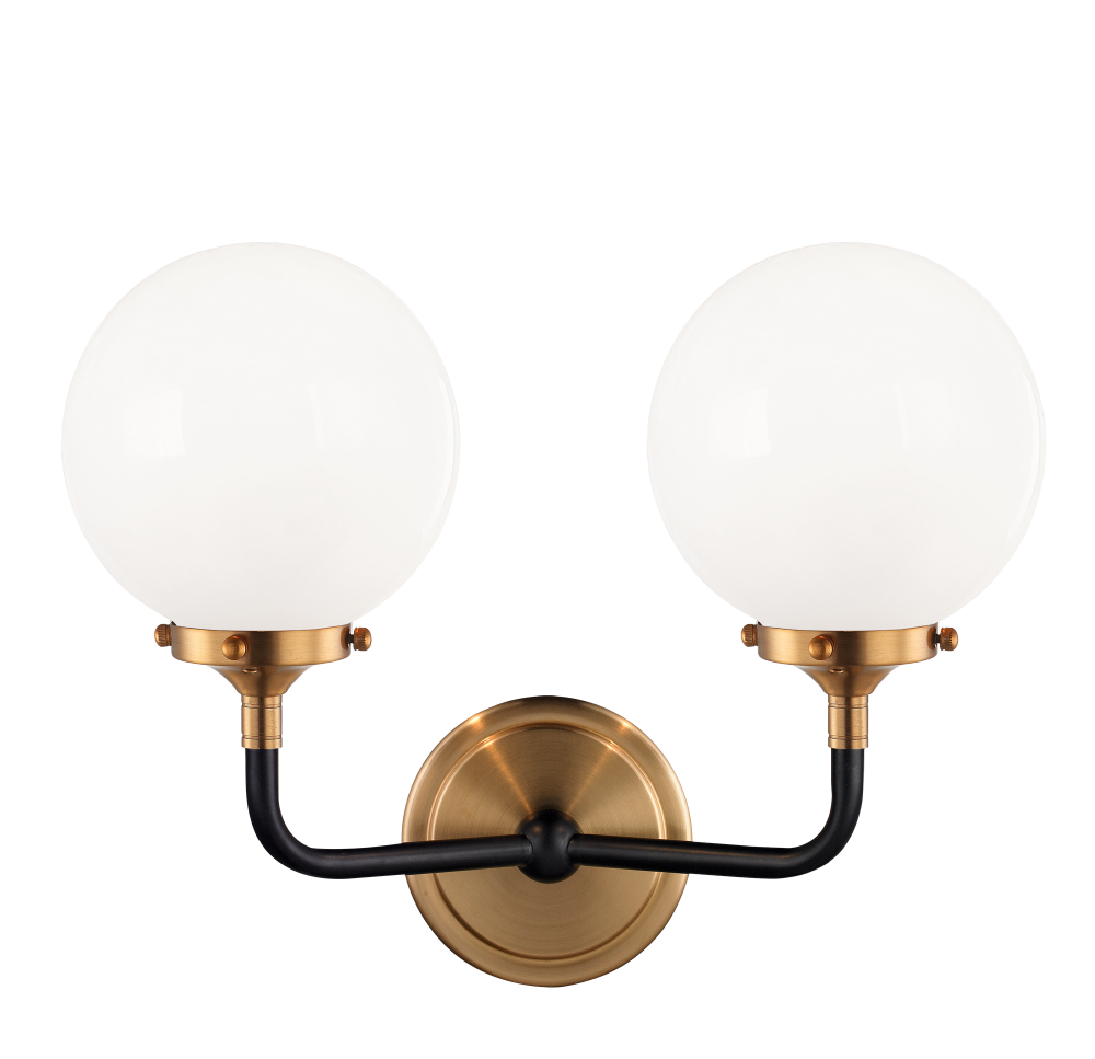Matteo Lighting Particles 2-Light Vanity Brass, Aged Brass