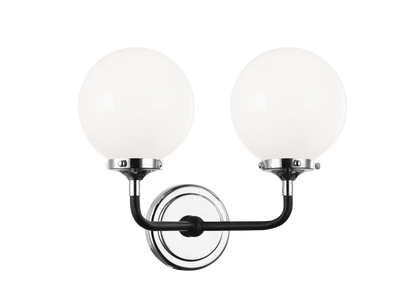 Matteo Lighting Particles 2-Light Vanity Black, Chrome