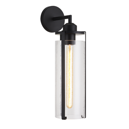 Matteo Lighting Bayou 1-Light Wall Sconce in Black, 5.15"W (W62201BK)