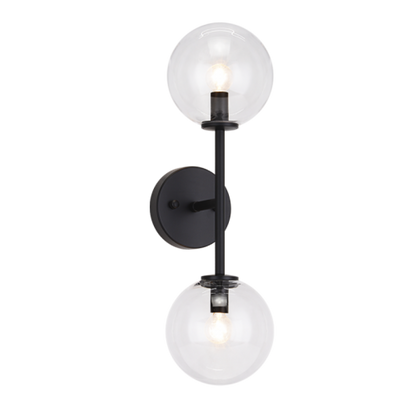 Matteo Lighting Novo 2-Light Vanity Black