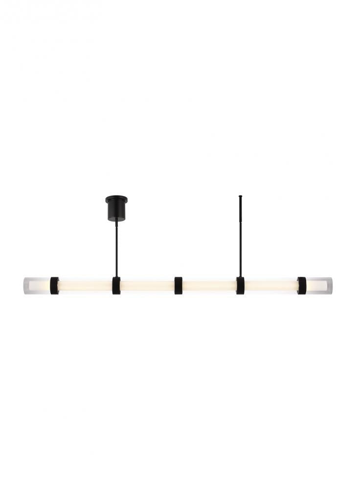 Visual Comfort Modern Wit Linear Chandelier Black